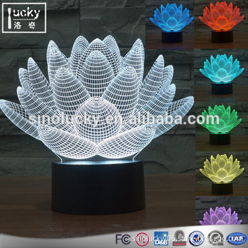 Acrylic material custom 3d desk led night light for kids